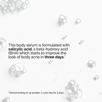Salicylic Acid 0.5% Body Serum Exfoliating Treatment for Acne