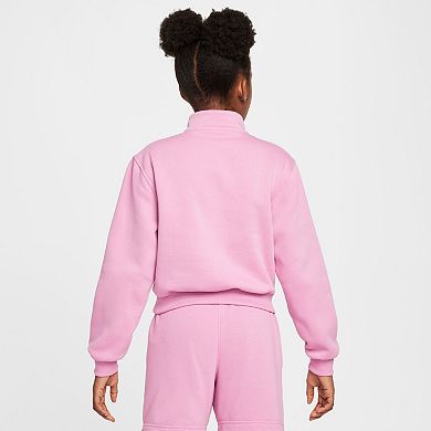Girls 7-16 Nike Club Fleece Half Zip Pullover Top