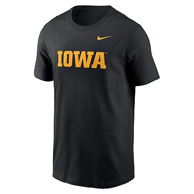 Men's Nike Black Iowa Hawkeyes Primetime Wordmark T-Shirt