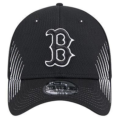 Men's New Era Black Boston Red Sox Active Dash Mark 39THIRTY Flex Hat