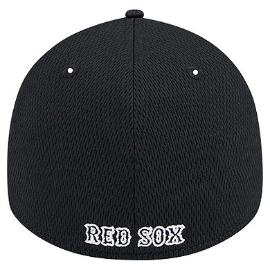 Men's New Era Black Boston Red Sox Active Dash Mark 39THIRTY Flex Hat