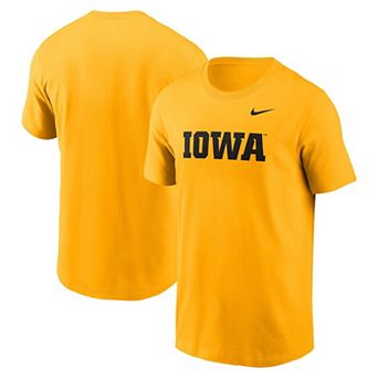 Men's Nike Gold Iowa Hawkeyes Primetime Wordmark T-Shirt