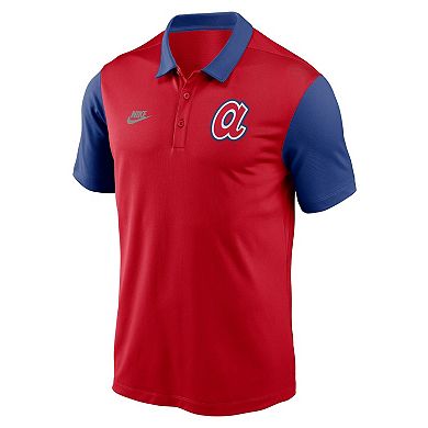 Men's Nike Red Atlanta Braves Franchise Cooperstown Collection Polo