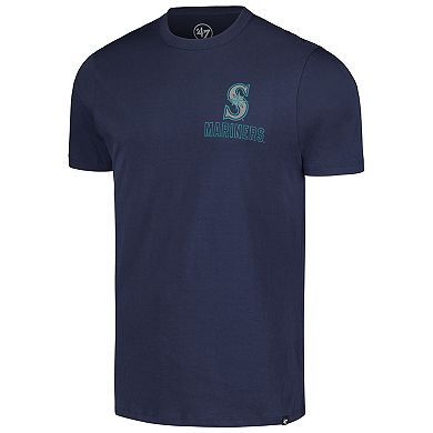 Men's '47 Navy Seattle Mariners Hang Back Franklin T-Shirt