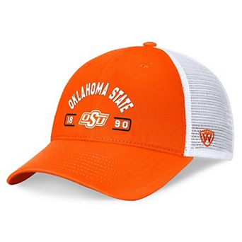 Men's Top of the World Orange/White Oklahoma State Cowboys Free Kick Trucker Adjustable Hat