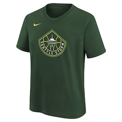 Youth Nike Hunter Green Seattle Storm Essential Logo T-Shirt