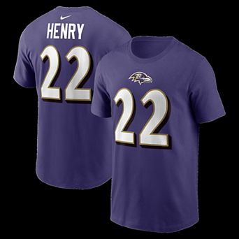Men's Nike Derrick Henry Purple Baltimore Ravens Player Name & Number T-Shirt