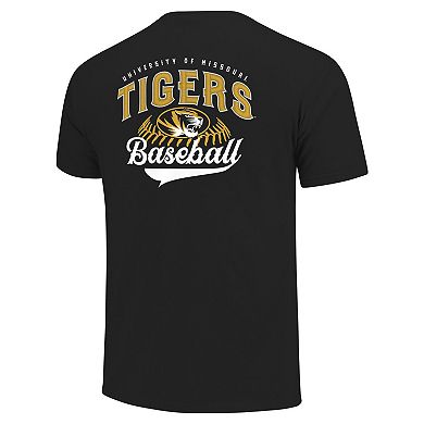 Men's Black Missouri Tigers Baseball Comfort Colors T-Shirt
