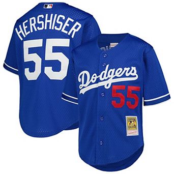 Youth Mitchell & Ness Orel Hershiser Royal Los Angeles Dodgers Cooperstown Collection Mesh Batting Practice Jersey