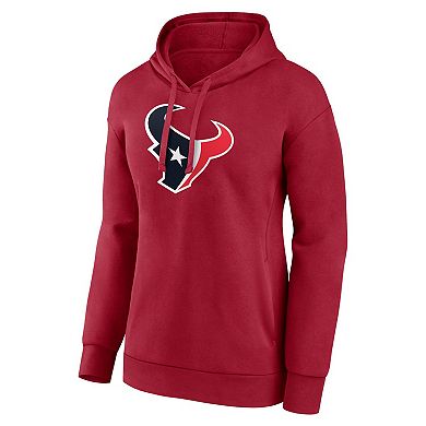 Women's Fanatics Red Houston Texans Primary Logo Pullover Hoodie