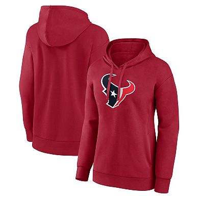 Women's Fanatics Red Houston Texans Primary Logo Pullover Hoodie