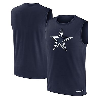 Men's Nike Navy Dallas Cowboys Blitz Legend Dri-FIT Muscle Tank Top
