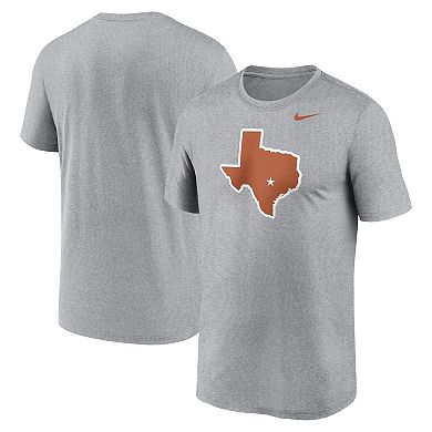 Men's Nike Heather Gray Texas Longhorns Primetime Legend Alternate Logo T-Shirt