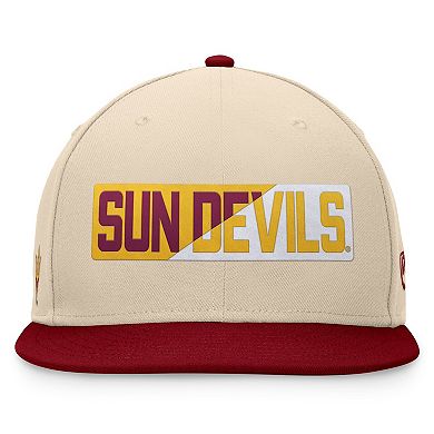 Men's Top of the World Khaki Arizona State Sun Devils Goalaso Snapback Hat