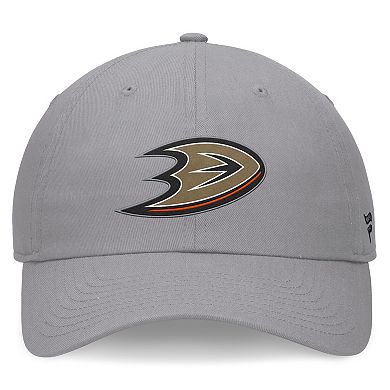 Men's Fanatics Gray Anaheim Ducks Extra Time Adjustable Hat