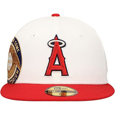 Men's New Era White/Red Los Angeles Angels Major Sidepatch 59FIFTY