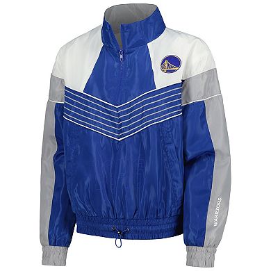 Women's The Wild Collective Royal Golden State Warriors Courtside Half-Zip Track Jacket