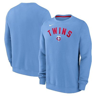 Men s Nike Light Blue Minnesota Twins Classic Fleece Performance Pullover Sweatshirt