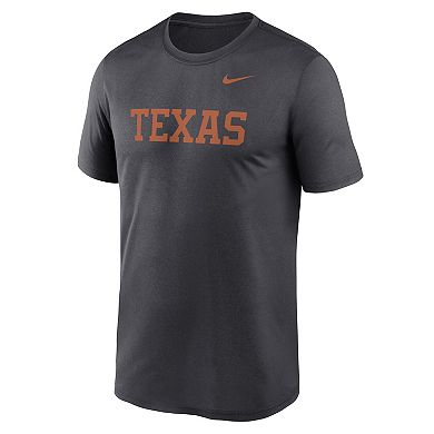 Men's Nike Anthracite Texas Longhorns Primetime Legend Wordmark T-Shirt