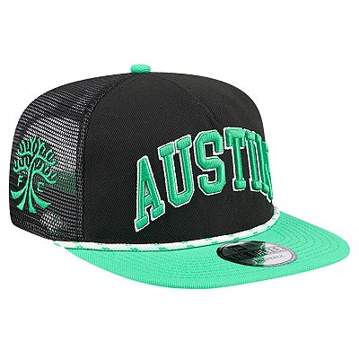 Men's New Era Black Austin FC Throwback Golfer Snapback Hat