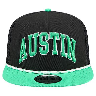 Men's New Era Black Austin FC Throwback Golfer Snapback Hat