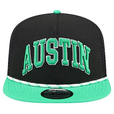 Men's New Era Black Austin FC Throwback Golfer Snapback Hat
