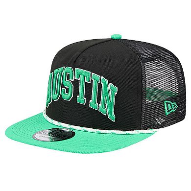 Men's New Era Black Austin FC Throwback Golfer Snapback Hat