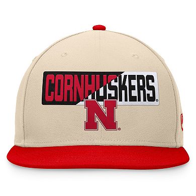 Men's Top of the World Khaki Nebraska Huskers Goalaso Snapback Hat
