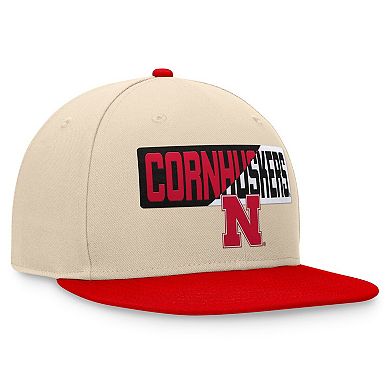 Men's Top of the World Khaki Nebraska Huskers Goalaso Snapback Hat