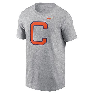 Men's Nike Heather Gray Clemson Tigers Primetime Alternate Logo T-Shirt