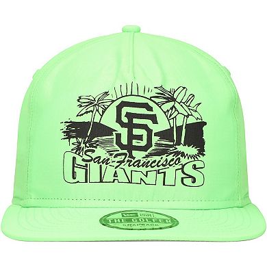 Men's New Era Green San Francisco Giants Neon Golfer Snapback Hat