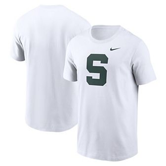 Men's Nike White Michigan State Spartans Primetime Alternate Logo T-Shirt