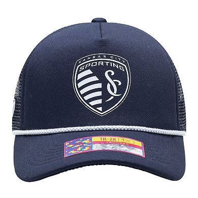 Men's Navy Sporting Kansas City Atmosphere Trucker Adjustable Hat