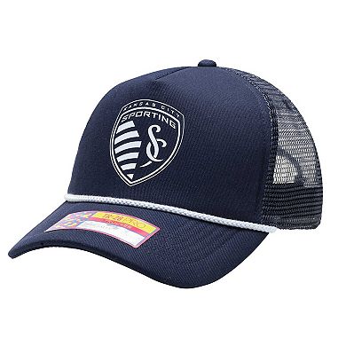 Men's Navy Sporting Kansas City Atmosphere Trucker Adjustable Hat