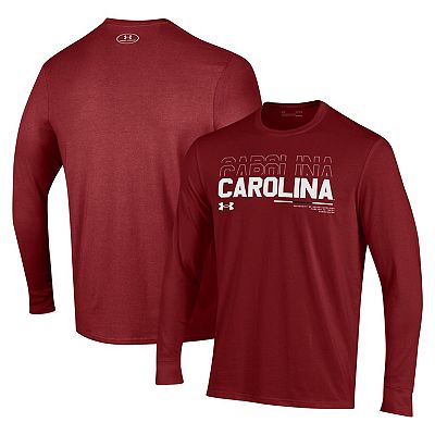 Men s Under Armour Garnet South Carolina Gamecocks Sideline Long Sleeve T Shirt