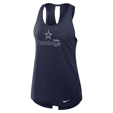 Women's Nike Navy Dallas Cowboys Crossback Performance Tank Top