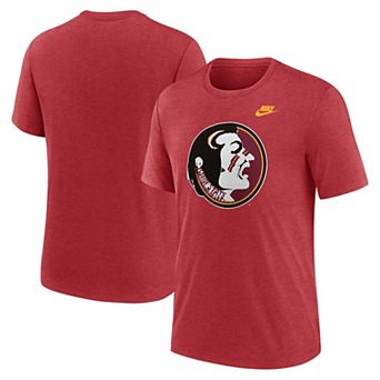 Men's Nike Heather Garnet Florida State Seminoles Blitz Evergreen Legacy Primary Tri-Blend T-Shirt