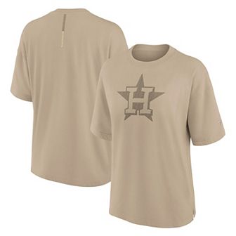 Women's Fanatics Khaki Houston Astros Elements Oversized T-Shirt