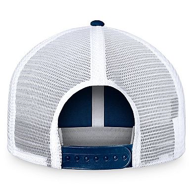 Men's Fanatics Deep Sea Blue/White Seattle Kraken Free Kick Trucker Adjustable Hat