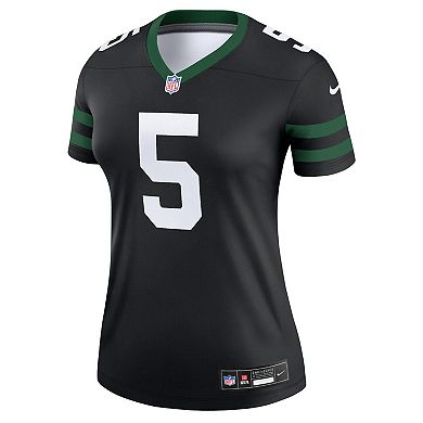Women's Nike Garrett Wilson Legacy Black New York Jets Alternate Legend Jersey