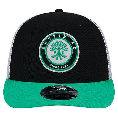 Men's New Era Black Austin FC Throwback Trucker Low Profile 9FIFTY Snapback Hat