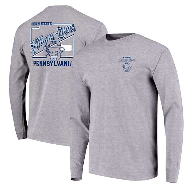 Youth Gray Penn State Nittany Lions Retro Script Long Sleeve T Shirt