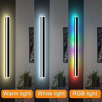 Set Of 2 Rgbw Rectangle Wall Lamp For Indoor&outdoor