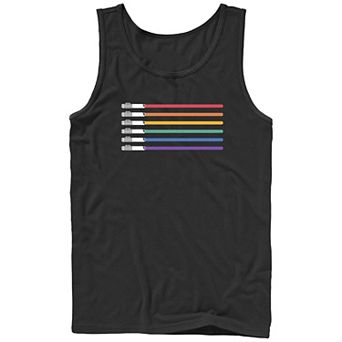 Men's Star Wars Lightsabers Pride Flag Graphic Tank