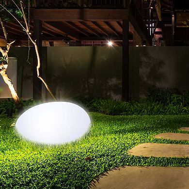 Color Changing Outdoor Solar Cobblestone Lawn Light