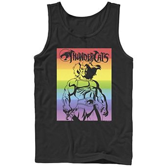 Men's Thundercats Lion-o Rainbow Poster Pride Graphic Tank Top