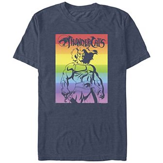 Men's Thundercats Lion-o Rainbow Poster Pride Graphic Tee