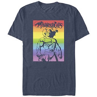 Men's Thundercats Lion-o Rainbow Poster Pride Graphic Tee