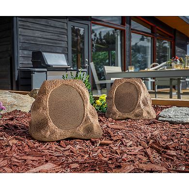 Victrola Outdoor Wireless Bluetooth Solar Rock Speaker