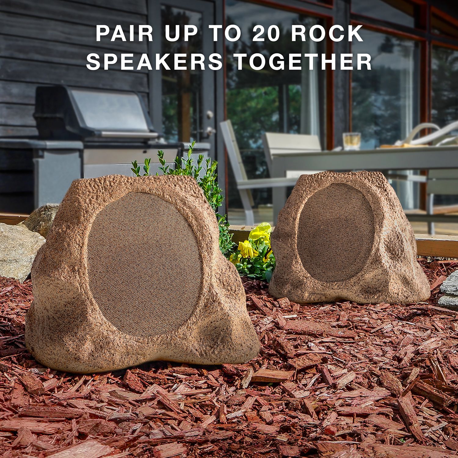 Victrola Outdoor Wireless Bluetooth Solar Rock Speaker